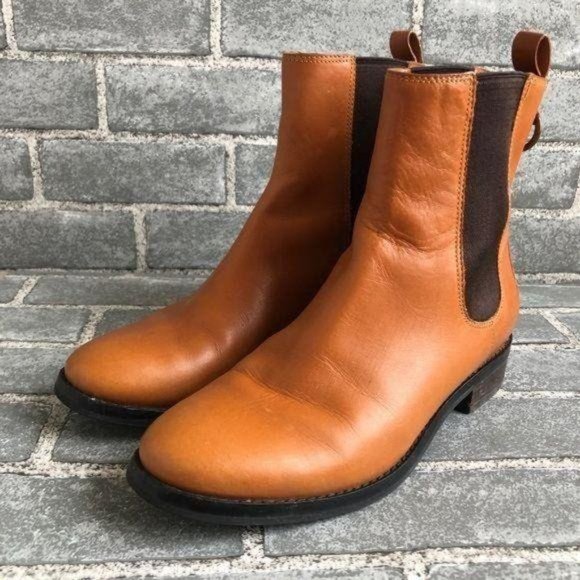 Cole Haan Shoes - Cole Haan Nike Evan Short Leather Boots Camello 8